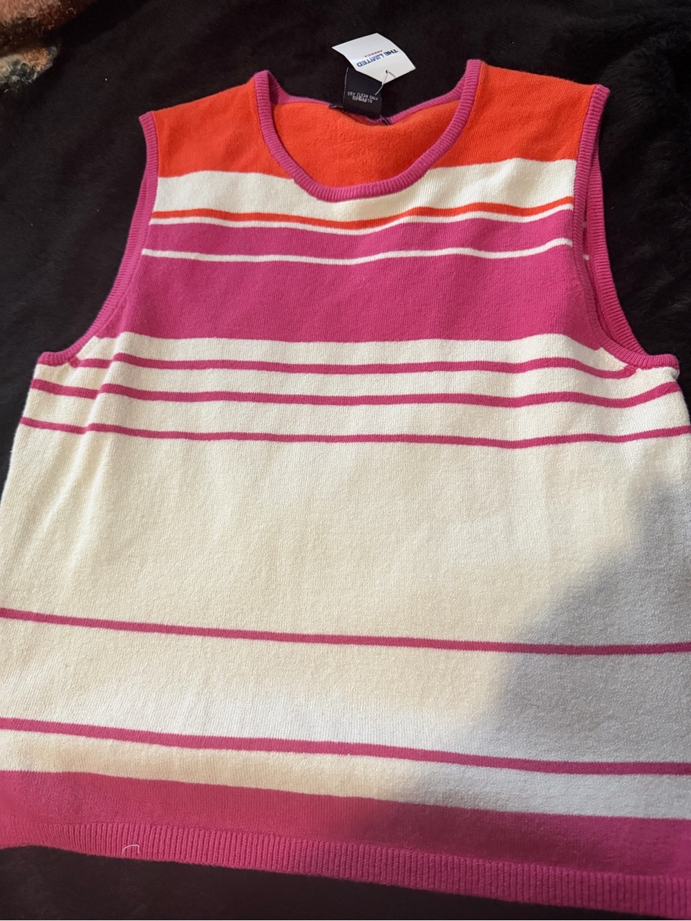 The Limited Pink, Hot Pink & Orange Striped Tank Top